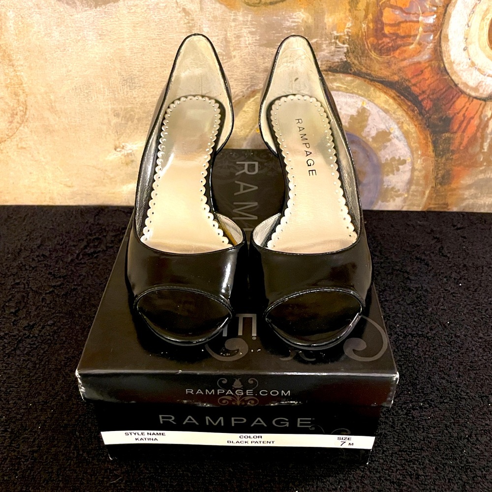 Rampage Black Patent Katina Shoes